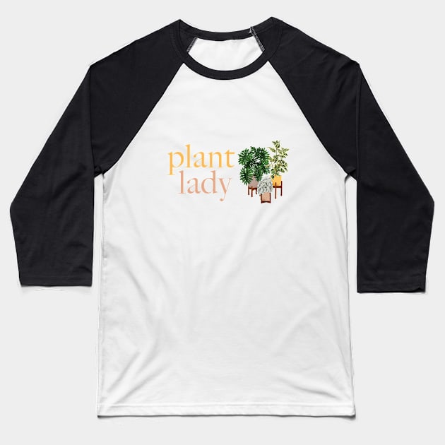 Plant Lady Illustration 6 Baseball T-Shirt by gusstvaraonica